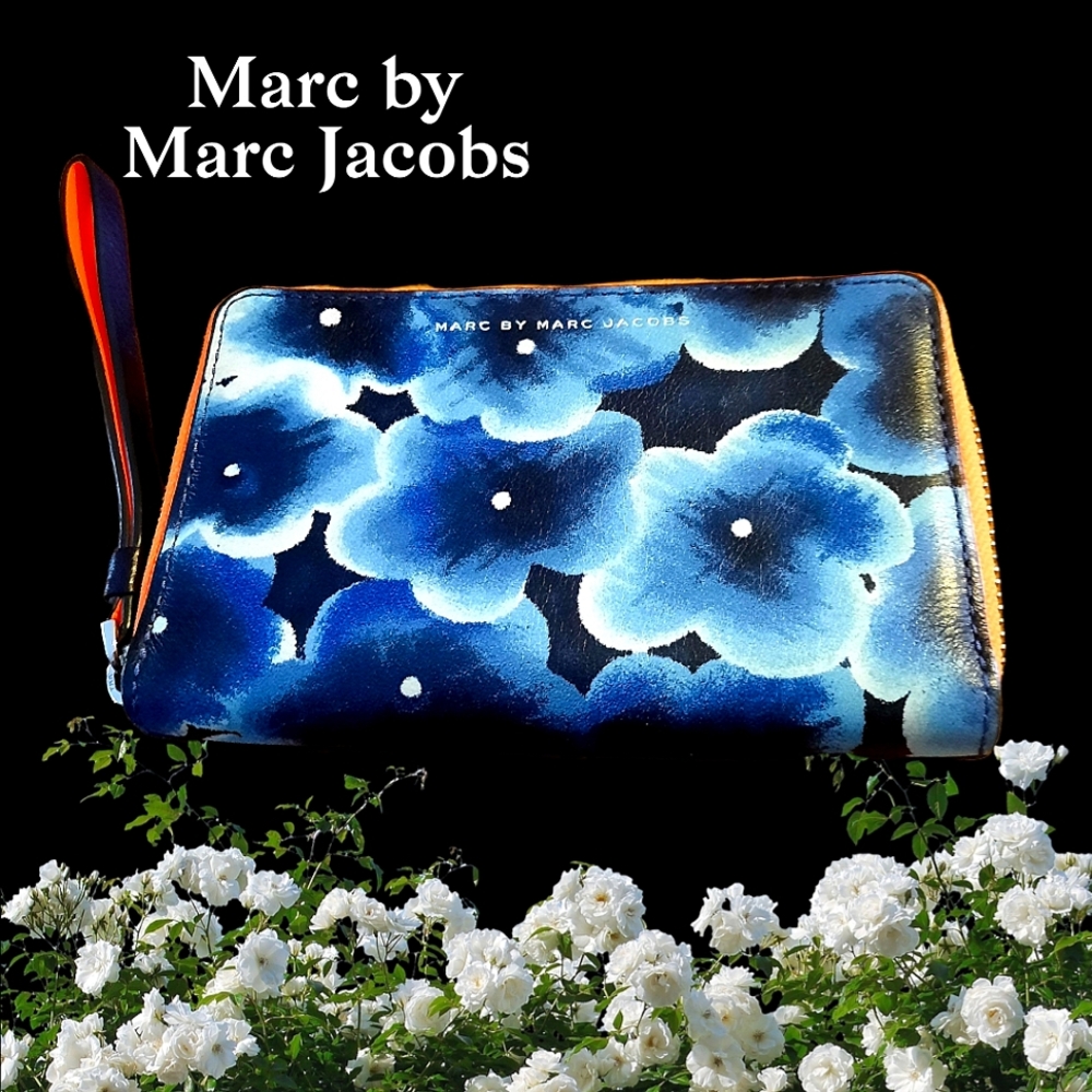 Marc by Marc Jacobs | Floral Leather Wallet Wristlet